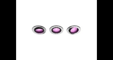 Philips Centura Hue Aluminium 3-pack inbouwspot, white en color light