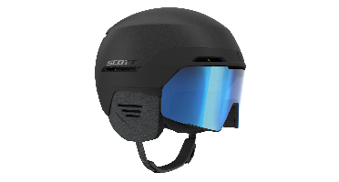 Scott Blend Plus LS Skihelm met Geïntegreerde Skibril - Zwart, S (51-55 cm)