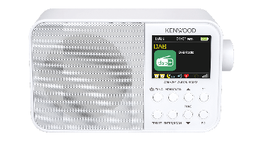 Kenwood CR-M30DAB-W Compact radio met FM, DAB+radio en Bluetooth, 2000 mAH accu