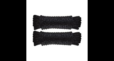 U-Rope Landvast Royaal 10 mm x 4.5 m met 20 cm oogsplits zwart (2 stuks)