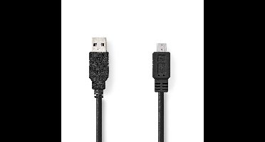 Nedis USB kabel USB-A Male naar USB Micro-B Male, lengte kabel 3 meter