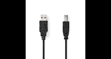Nedis USB kabel van USB-A Male naar USB-B Male, lengte kabel 2 meter