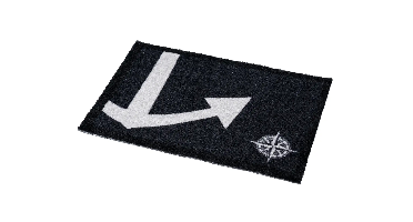 ARC Scheepsmat Anker 60x40 cm - Zwart