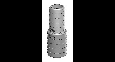 TruDesign Verbinder 32 mm - 25 mm versmaller met 2 tule einden wit kunststof