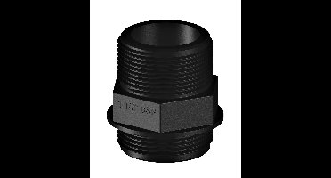 TruDesign Verbinder Met Draadeinde 1 1/2 inch / 1 1/2 inch BSP zwart kunststof