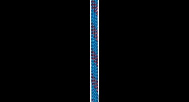 Seilflechter Super 32 Novoleen trimlijn blauw/rood (per meter), 4 mmØ