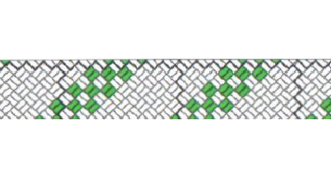 Seilflechter Atlantik Compakt val- schoot- trimlijn wit/groen (per meter)