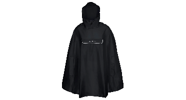 Vaude Valdipino regenponcho unisex zwart, S