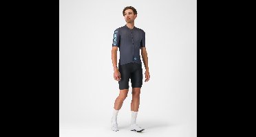 Castelli Entrata Apex Fietsshirt Korte Mouwen Heren - Blauw, XXL