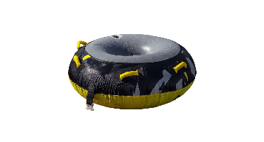 Vetus YellowV Donut Funtube 1-Persoons - Zwart/Geel