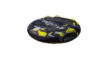 Vetus YellowV Disc Funtube 2-persoons - Zwart/Geel