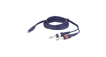DAP Audio FL31150 minijack 3.5mm - 2x jack mono verloopkabel 1.5 meter