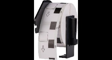 Huismerk Label Tape Geschikt voor Brother DK-11221 | 23 x 23 mm | Zwart op Wit - 1000 labels per rol - 1 stuk