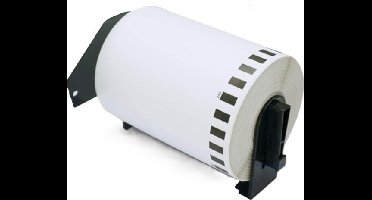 Huismerk Label Tape voor Brother DK-11241 | 102 x 152 mm | Zwart op Wit - 200 labels per rol - 1 stuk