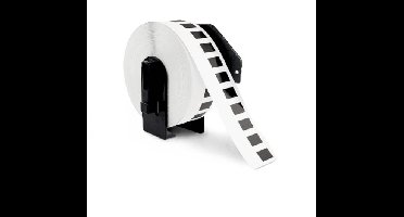 Huismerk Label Tape voor Brother DK-22211 | 29 mm x 15,24 m | Zwart op Wit - 1 stuk