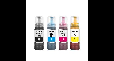 Huismerk Epson EcoTank 104 Navulbare Printer Inkt - E104