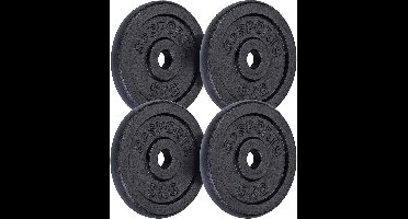 ScSPORTS Halterschijven set 20 kg - 4 x 5 kg - Gietijzer - 30 mm