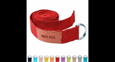 Yoga riem 260 x 3,8 cm Rood