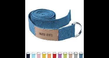 Yoga riem 260 x 3,8 cm Turquoise