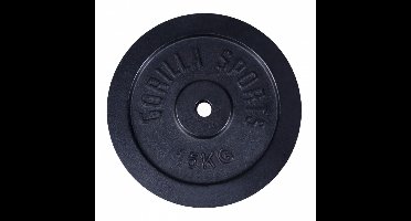Halterschijf 15 kg Gietijzer Zwart - 31 mm