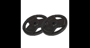 Halterschijven 2 x 10 kg Gripper Gietijzer Rubber Coating - 30/31 mm