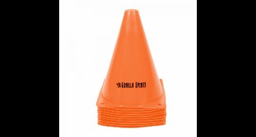 Set van 10 pionnen 17 cm oranje