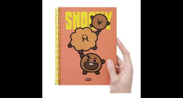 BT21 Heart A5 Spring Notebook - SHOOKY