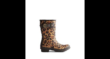 Hunter Regenlaarzen Dames - Women's Original Short Leopard Print Boots Bruin 40-41