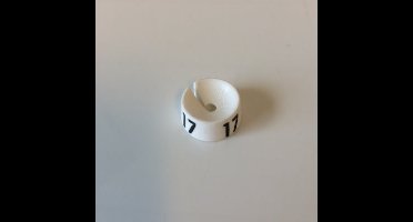MB wit/zwart 17 voor op kledinghanger