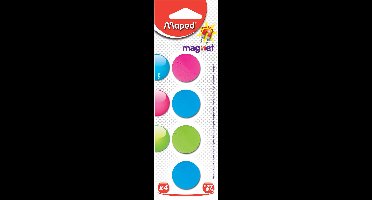 Maped magneten, 27 mm, geassorteerde kleuren, blister van 4 stuks
