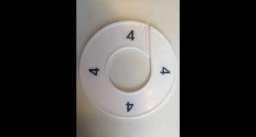 Maatring 9cm wit/zwart 4