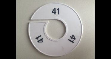 Maatring 11 cm wit/zwart 41
