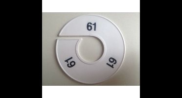 Maatring 11 cm wit/zwart 61