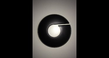 Maatring 11 cm zwart onbedrukt