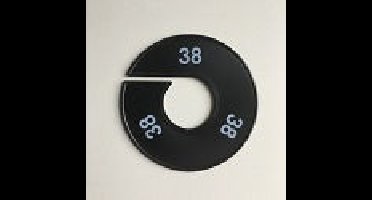 Maatring 11 cm zwart/wit 38