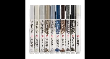 Brushpen talens ecoline set 10 stuks grijs