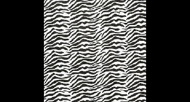 Cadeaupapier - Geschenkpapier - Zebra on white ribbed 70 cm