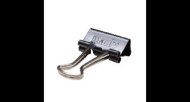 Papierklem maul foldback 215 19mm zwart 12 stuks