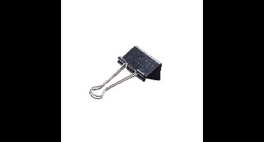 Papierklem maul foldback 215 19mm zwart 6 stuks