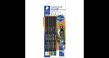 Staedtler Lumocolor permanent kleurpotlood, blister van 6 kleuren