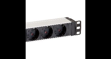 Equip 333293 energiedistributie 8 AC-uitgang(en) 1U Zwart, Zilver