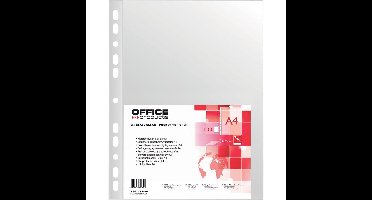 OFFICE products geperforeerde showtas, A4, 50 micron, glashelder, pak van 100 stuks