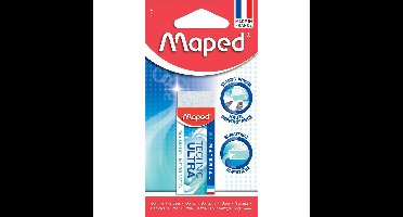 Maped gum Technic Ultra, wit, blister met 1 stuk