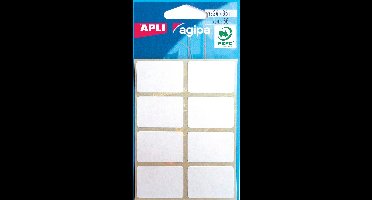 Agipa witte etiketten in etui ft 24 x 35 mm (b x h), 56 stuks, 8 per blad