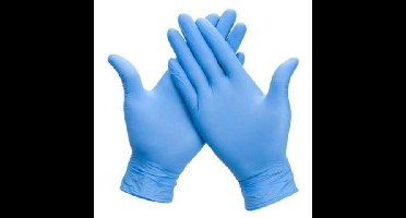 Handschoenen uit nitril, medium, blauw, pak van 100 stuks