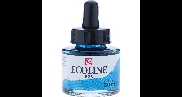 Talens Ecoline waterverf flacon van 30 ml, hemelsblauw (cyaan)