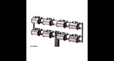 Krullintopzet voor 8 spoelen - aluminium