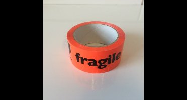 Tape fluor oranje BREEKBAAR FRAGILE