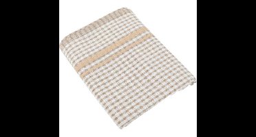 Handdoek, ft 50 x 70 cm, gewafeld, beige, pak van 3 stuks