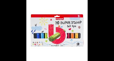 Stempelstift bruynzeel kids super stamp 10 kleuren